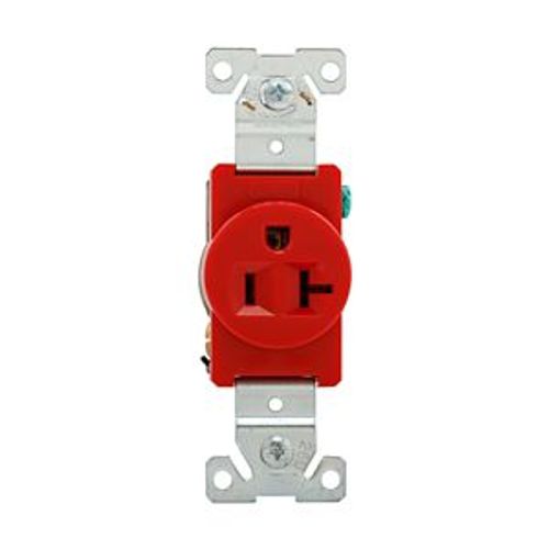 Main product image of Arrow Hart Extra Heavy-Duty Industrial Grade Single Receptacle, #14-10 Awg 20A, 125V, Red, 5-20R, 5361RD