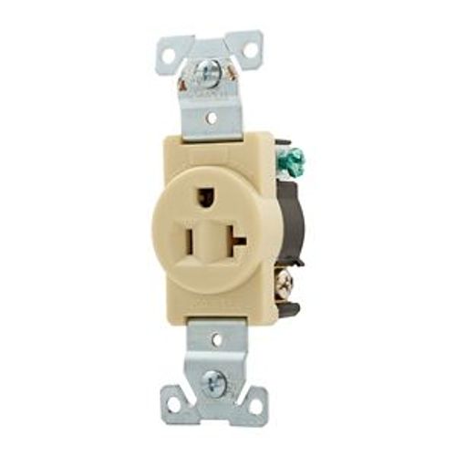 Main product image of Arrow Hart Extra Heavy-Duty Industrial Single Receptacle, #14-10 Awg 20A 125V, Ivory, 5-20R, 5361V