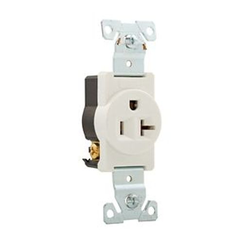 Main product image of Arrow Hart Extra Heavy-Duty Industrial Single Receptacle, #14-10 Awg 20A 125V, White, 5-20R, 5361W