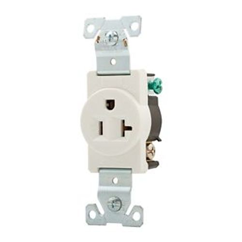 Main product image of Arrow Hart Extra Heavy-Duty Industrial Single Receptacle, #14-10 Awg 20A 125V, White, 5-20R, 5361W