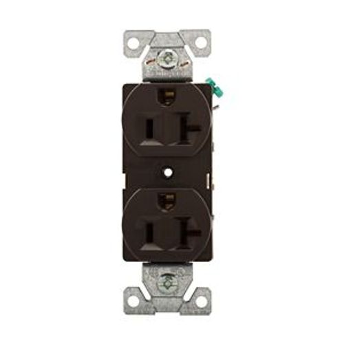 Main product image of Arrow Hart Heavy-Duty Industrial Duplex Receptacle, #14-10 Awg 20A 125V, Brown, 5-20R, Duplex, 5362B
