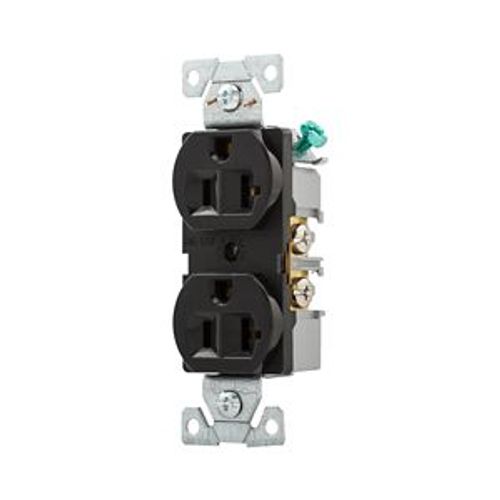 Main product image of Arrow Hart Heavy-Duty Industrial Duplex Receptacle, #14-10 Awg 20A 125V, Black, 5-20R, Duplex, 5362BK