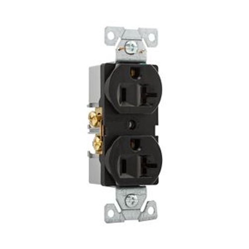 Main product image of Arrow Hart Heavy-Duty Industrial Duplex Receptacle, #14-10 Awg 20A 125V, Black, 5-20R, Duplex, 5362BK
