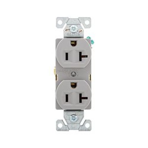 Main product image of Arrow Hart Heavy-Duty Industrial Duplex Receptacle, #14-10 Awg 20A 125V, Gray, 5-20R, Duplex, 5362GY