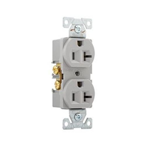 Main product image of Arrow Hart Heavy-Duty Industrial Duplex Receptacle, #14-10 Awg 20A 125V, Gray, 5-20R, Duplex, 5362GY