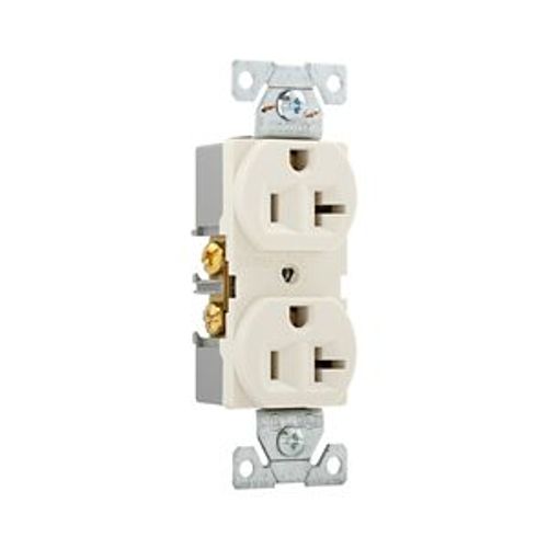 Main product image of Arrow Hart Heavy-Duty Industrial Duplex Receptacle, #14-10 Awg 20A 125V, Light Almond, Duplex, 5362LA