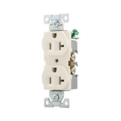 Main product image of Arrow Hart Heavy-Duty Industrial Duplex Receptacle, #14-10 Awg 20A 125V, Light Almond, Duplex, 5362LA