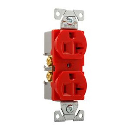 Main product image of Arrow Hart Heavy-Duty Industrial Duplex Receptacle, #14-10 Awg 20A 125V, Red, 5-20R, Duplex, 5362RD