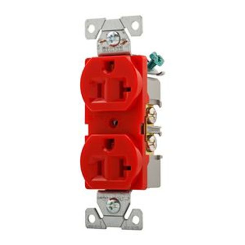 Main product image of Arrow Hart Heavy-Duty Industrial Duplex Receptacle, #14-10 Awg 20A 125V, Red, 5-20R, Duplex, 5362RD