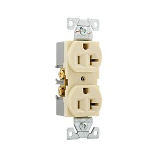 Main product image of Arrow Hart Heavy-Duty Industrial Duplex Receptacle, #14-10 Awg 20A 125V, Ivory, 5-20R, Duplex, 5362V