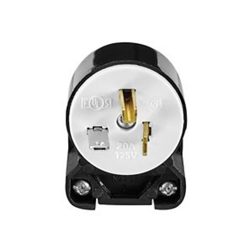 Main product image of Arrow Hart Ultra Grip Straight Blade Angled Plug, #16-12 Awg 20A 125V, 5-20P, 2-Pole 3-Wire, 5366AN