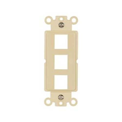 Main product image of Modular Mounting Strap, 3-Port, Residential Communications, Ivory, Flush Mount, 110 Style, 5523-5EV