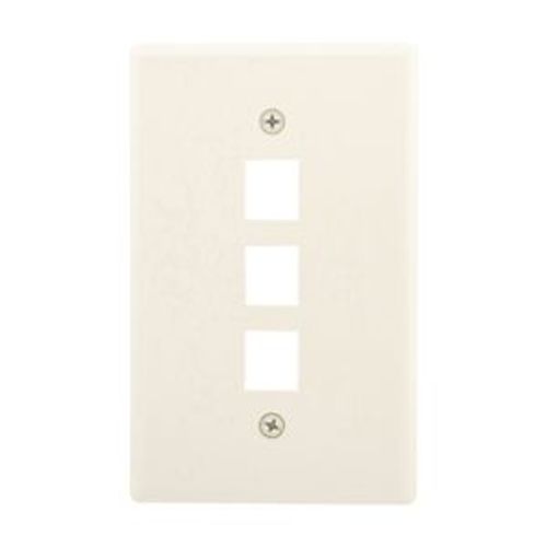 Main product image of Modular Wallplate, 3 Port, Light Almond Used w/ 110 Style Modular Jacks, Adapters, Inserts, 5530LA-MSP
