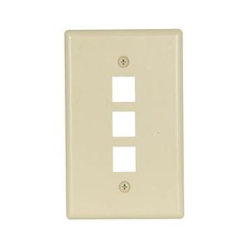 Main product image of Modular Wallplate, 3 Port, Midsize Iv, Used w/ 110 Style Modular Jacks, Adapters, 5530V-MSP