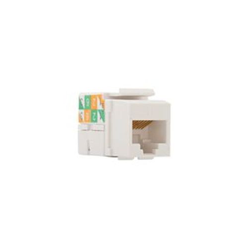 Main product image of Modular Data Jack, White, 8-Position, 8-Conductor, 568A/B, Category 6 Rj45, 5546-6W