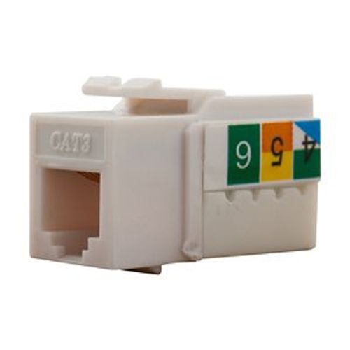 Main product image of Modular Data Jack, White, 6-Position, 6-Conductor, Usdoc, Category 3 Rj11, 5547-3EW