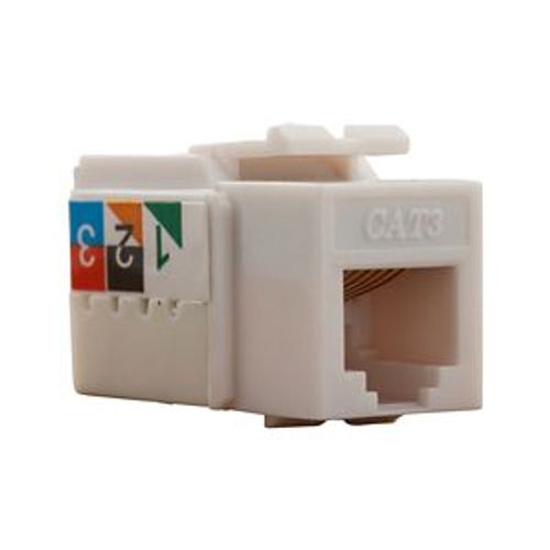 Main product image of Modular Data Jack, White, 6-Position, 6-Conductor, Usdoc, Category 3 Rj11, 5547-3EW