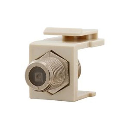 Main product image of Modular Jacks & Adapters, Coax Type F Insert Adapter, Video, Snap-In, Light Almond, 5552-5ELA
