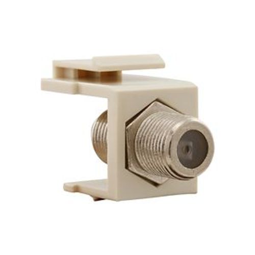 Main product image of Modular Jacks & Adapters, Coax Type F Insert Adapter, Video, Snap-In, Light Almond, 5552-5ELA
