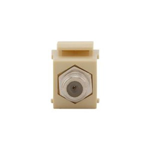Main product image of Modular Jacks & Adapters, Coax Type F Insert Adapter, Video, Snap-In, Ivory, Rg-6, 5552-5EV