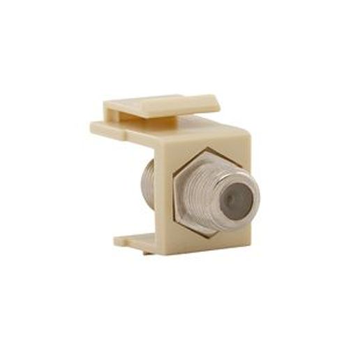 Main product image of Modular Jacks & Adapters, Coax Type F Insert Adapter, Video, Snap-In, Ivory, Rg-6, 5552-5EV