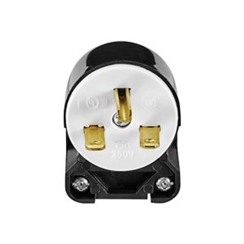 Main product image of Straight Blade Angled Plug, #18-12 Awg 15A, 250V w/ Thermoplastic Housing, 6-15P, 2-Pole 3-Wire, 5666AN