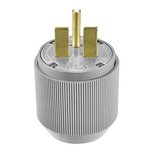 Main product image of Arrow Hart Extra Heavy-Duty Auto Grip Plug, #12-4 Awg 30A, 250V, Gray, 6-30P, 2-Pole 3-Wire, 5701N