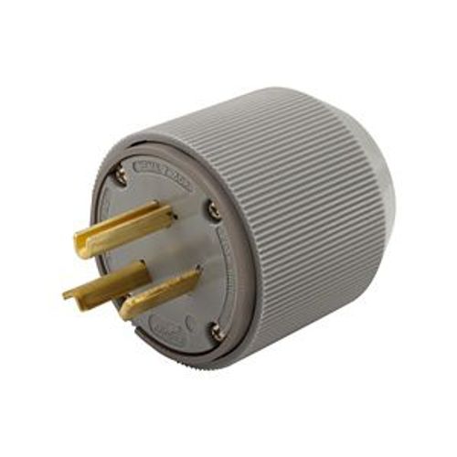 Main product image of Arrow Hart Extra Heavy-Duty Auto Grip Plug, #12-4 Awg 30A, 277V, Gray, 7-30P, 2-Pole 3-Wire, 5703N