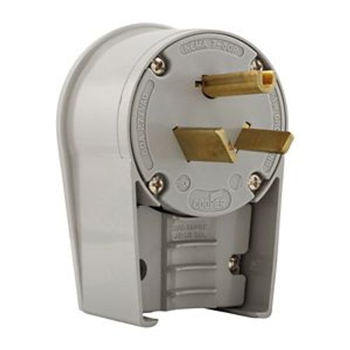 Main product image of Arrow Hart Extra Heavy-DutyAngled Plug, #12-4Awg 50A, 277V, Gray, 7-50P, 2-Pole 3-Wire, Screw, 5705AN