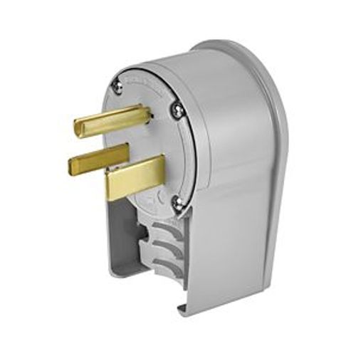 Main product image of Arrow Hart Extra Heavy-DutyAngled Plug, #12-4Awg 50A, 250V, Gray, 6-50P, 2-Pole 3-Wire, Screw, 5710AN