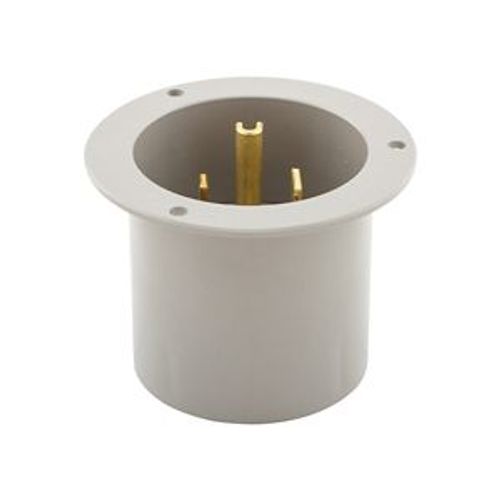 Main product image of Arrow Hart Flanged Inlet, #12-4Awg, 50A, 250V, Gray, 6-50P, 2-Pole 3-Wire, Grounding, Screw, 5710NFI