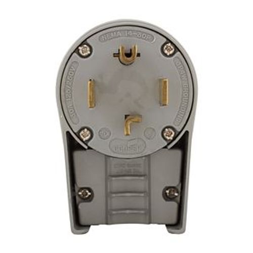 Main product image of Arrow Hart Extra Heavy-Duty Angled Plug, #12-4 Awg 30A, 125/250V, Gray, 14-30P, 3-Pole, 4-Wire, 5732AN