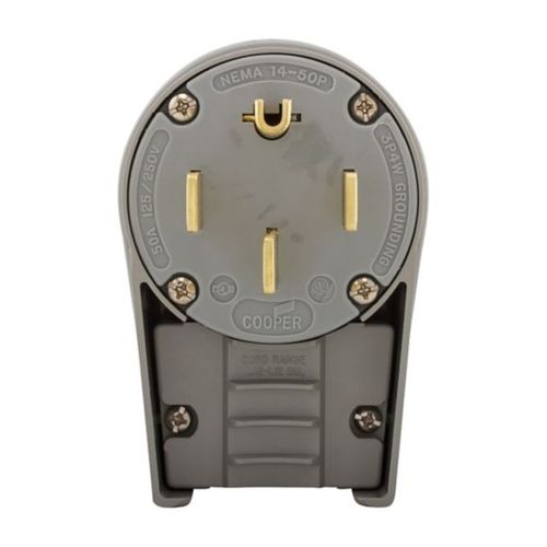 Main product image of Arrow HartAngled Plug, #12-4Awg 50A, Range & Dryer, 125/250V, Gray, 14-50P, 3-Pole, 4-Wire, 5752AN