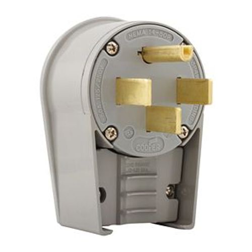 Main product image of Arrow HartAngled Plug, #12-4Awg 50A, Range & Dryer, 125/250V, Gray, 14-50P, 3-Pole, 4-Wire, 5752AN