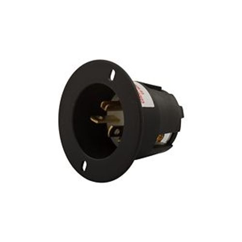 Main product image of Arrow Hart Straight Blade Flanged Inlet, #14 Awg 20A, 125V, 5-20P, 2-Pole 3-Wire, Clamp, 5778C