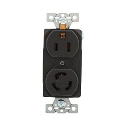 Main product image of Safety Grip Locking Straight Blade Receptacle, #16-12 Awg 15A, 125V, Black, L5-15, 2-Pole 3-Wire, 5792