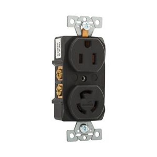 Main product image of Safety Grip Locking Straight Blade Receptacle, #16-12 Awg 15A, 125V, Black, L5-15, 2-Pole 3-Wire, 5792