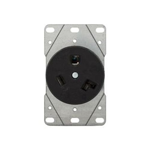 Main product image of Receptacle, #12 -4 Awg, 30A, Flush, 277V, Back, Black, Nema 7-30R, 2-Pole 3-Wire, 5795N