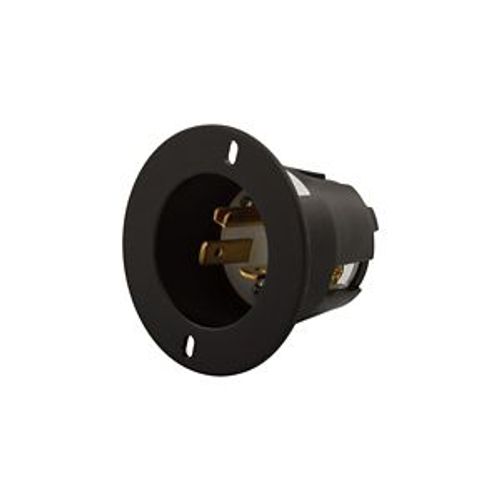 Main product image of Arrow Hart Straight Blade Flanged Inlet, #18-10 Awg 20A, 250V, 6-20P, 2-Pole 3-Wire, Clamp, 5878C