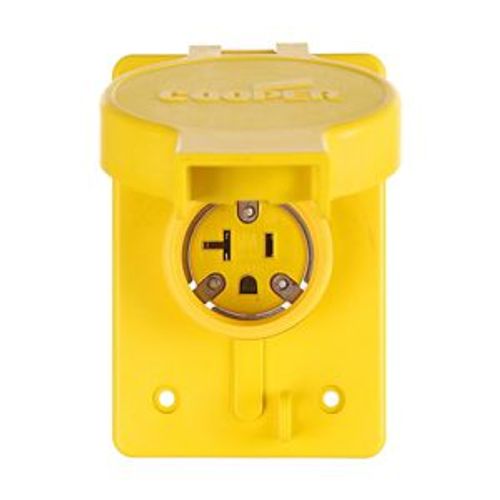 Main product image of Arrow Hart Watertight Straight Blade Single Receptacle, #18-10 Awg 20A, Panel 125V, 60W33