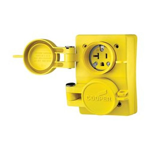 Main product image of Arrow Hart Watertight Straight Blade Duplex Receptacle, #18-10 Awg 20A, Panel 125V, 60W33DPLX