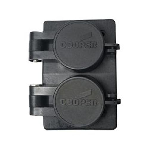 Main product image of Arrow Hart Watertight Straight Blade Duplex Receptacle, #18-10 Awg 20A, Panel 125V, Black, 60W33DPLXBK