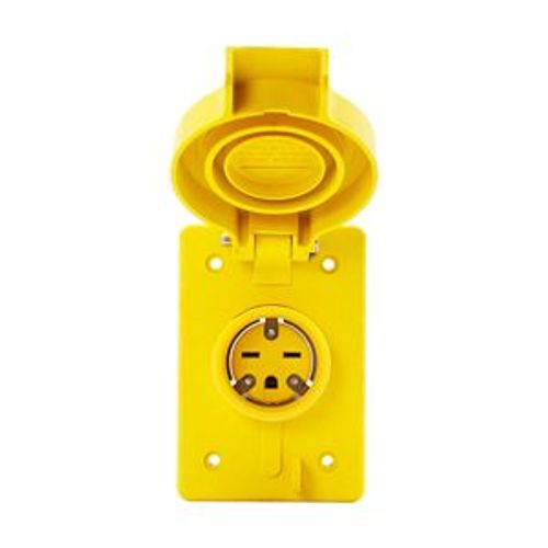 Main product image of Arrow Hart Watertight Straight Blade Single Receptacle, #18-10 Awg 15A, Panel, 250V, 60W49
