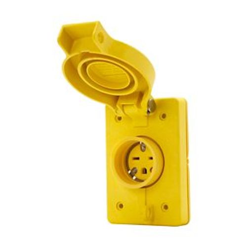 Main product image of Arrow Hart Watertight Straight Blade Single Receptacle, #18-10 Awg 15A, Panel, 250V, 60W49