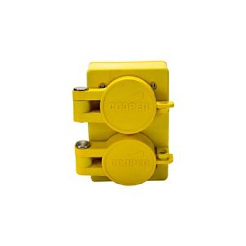 Main product image of Arrow Hart Watertight Straight Blade Duplex Receptacle, #18-10 Awg 15A, Panel, 250V, Black, 60W49DPLXBK