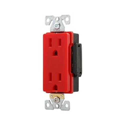 Main product image of Arrow Hart Extra Heavy-Duty Industrial Duplex Receptacle, #14-10 Awg 15A 125V, Red, Duplex, 6262RD