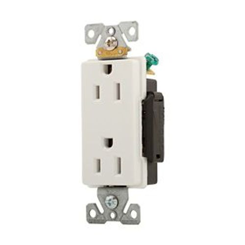 Main product image of Arrow Hart Extra Heavy-Duty Industrial Duplex Receptacle, #14-10 Awg 15A 125V, White, Duplex, 6262W