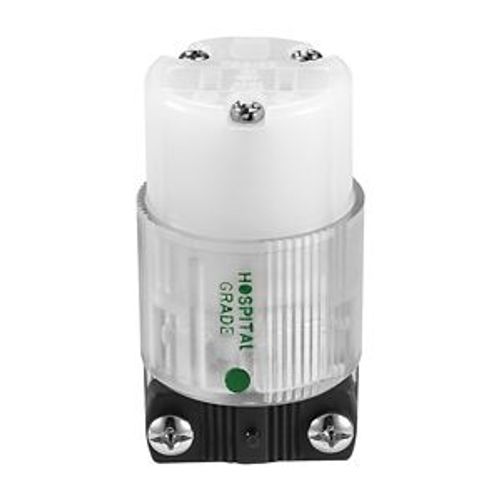 Main product image of Arrow Hart Safety Grip Straight Blade Connector, #18-12 Awg 15A 125V Clear, 5-15P, 2-Pole 3-Wire, 6269HGC