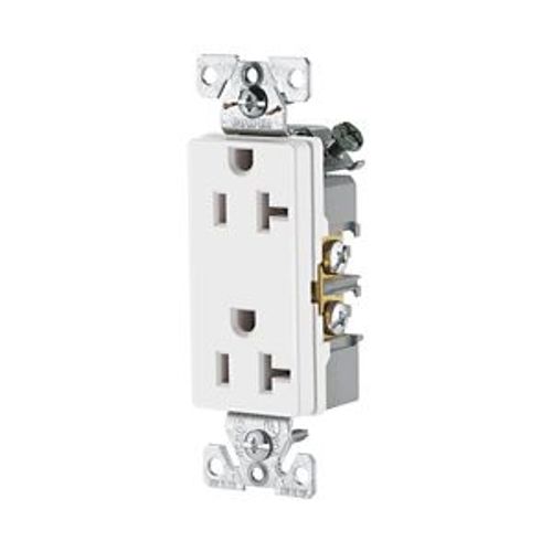 Main product image of Heavy-Duty Industrial Duplex Receptacle, #14-10 Awg 20A 125V, White, 5-20R, Duplex, Bulk, 6352W-BU
