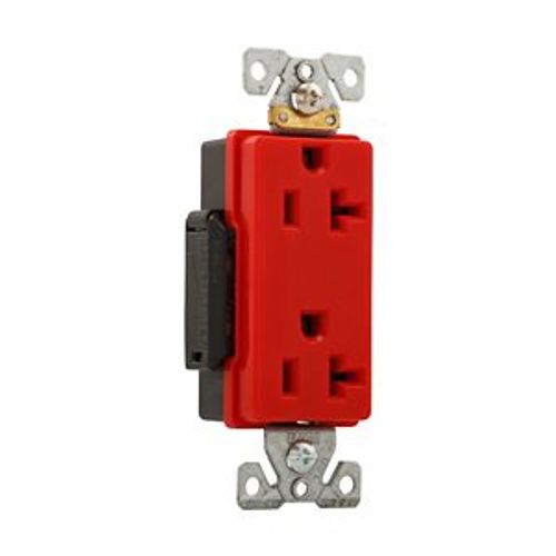 Main product image of Arrow Hart Industrial Duplex Receptacle, #14-10 Awg 20A 125V, Red, 5-20R, Duplex, 6362RD
